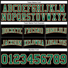 Load image into Gallery viewer, Custom Stitched Black Kelly Green-Orange Football Pullover Sweatshirt Hoodie