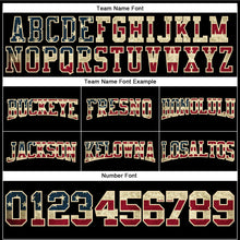 Load image into Gallery viewer, Custom Stitched Black Vintage USA Flag City Cream-Crimson Football Pullover Sweatshirt Hoodie