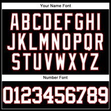 Load image into Gallery viewer, Custom Black White-Red Authentic Baseball Jersey
