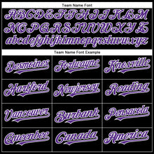 Load image into Gallery viewer, Custom Black Purple=White Authentic Baseball Jersey