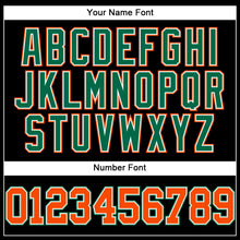 Load image into Gallery viewer, Custom Black Orange-Kelly Green Authentic Baseball Jersey