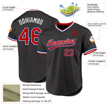 Load image into Gallery viewer, Custom Black Red-Royal Authentic Throwback Baseball Jersey