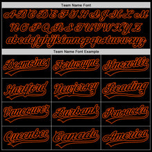 Load image into Gallery viewer, Custom Black Orange Authentic Throwback Baseball Jersey