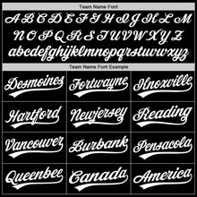 Load image into Gallery viewer, Custom Black White Authentic Throwback Baseball Jersey