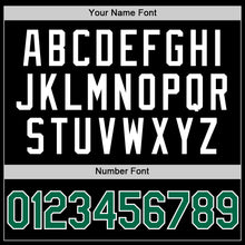 Load image into Gallery viewer, Custom Black Kelly Green-White Authentic Throwback Baseball Jersey