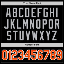 Load image into Gallery viewer, Custom Black Orange-Gray Authentic Throwback Baseball Jersey