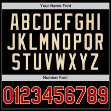 Load image into Gallery viewer, Custom Black Red-Cream Authentic Throwback Baseball Jersey