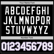 Load image into Gallery viewer, Custom Black White-Purple Authentic Throwback Baseball Jersey