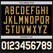 Load image into Gallery viewer, Custom Black White-Old Gold Authentic Throwback Baseball Jersey