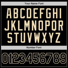 Load image into Gallery viewer, Custom Black Cream Authentic Throwback Baseball Jersey