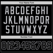 Load image into Gallery viewer, Custom Black Gray Authentic Throwback Baseball Jersey