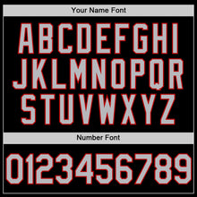 Load image into Gallery viewer, Custom Black Gray-Red Authentic Throwback Baseball Jersey