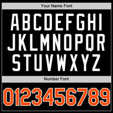 Load image into Gallery viewer, Custom Black Orange-White Authentic Throwback Baseball Jersey