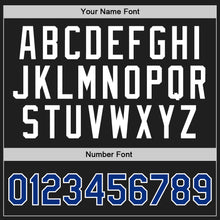 Load image into Gallery viewer, Custom Black Royal-White Authentic Throwback Basketball Jersey