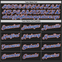 Load image into Gallery viewer, Custom Black Royal-Orange Authentic Throwback Basketball Jersey