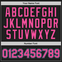 Load image into Gallery viewer, Custom Black Pink-Light Blue Authentic Throwback Basketball Jersey