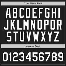 Load image into Gallery viewer, Custom Black White Authentic Throwback Basketball Jersey