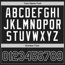 Load image into Gallery viewer, Custom Black White Authentic Throwback Basketball Jersey