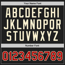 Load image into Gallery viewer, Custom Black Red-Cream Authentic Throwback Basketball Jersey