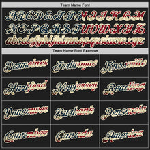 Load image into Gallery viewer, Custom Black Vintage USA Flag Cream-Red Authentic Throwback Basketball Jersey