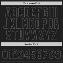 Load image into Gallery viewer, Custom Black Steel Gray Authentic Throwback Basketball Jersey