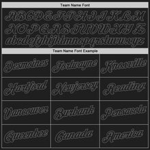 Load image into Gallery viewer, Custom Black Steel Gray Authentic Throwback Basketball Jersey