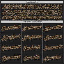 Load image into Gallery viewer, Custom Black Old Gold Authentic Throwback Basketball Jersey