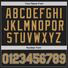 Load image into Gallery viewer, Custom Black Old Gold-White Authentic Throwback Basketball Jersey