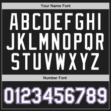 Load image into Gallery viewer, Custom Black Purple-Gray Authentic Throwback Basketball Jersey