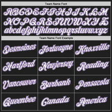 Load image into Gallery viewer, Custom Black Purple-Gray Authentic Throwback Basketball Jersey