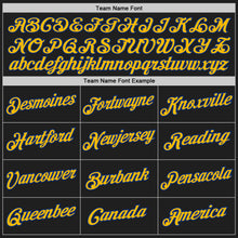 Load image into Gallery viewer, Custom Black Royal-Gold Authentic Throwback Basketball Jersey