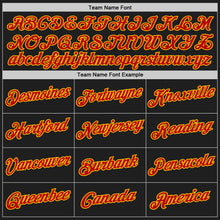 Load image into Gallery viewer, Custom Black Red-Gold Authentic Throwback Basketball Jersey