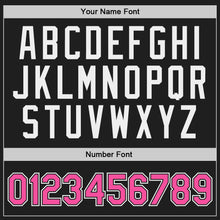 Load image into Gallery viewer, Custom Black Pink-White Authentic Throwback Basketball Jersey