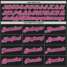 Load image into Gallery viewer, Custom Black Pink-White Authentic Throwback Basketball Jersey