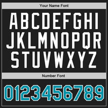 Load image into Gallery viewer, Custom Black Teal-White Authentic Throwback Basketball Jersey