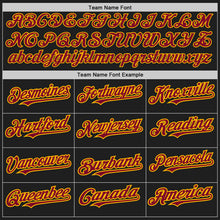 Load image into Gallery viewer, Custom Black Maroon-Gold Authentic Baseball Jersey