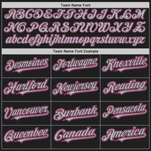 Load image into Gallery viewer, Custom Black Gray-Pink Authentic Baseball Jersey