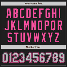 Load image into Gallery viewer, Custom Black Gray-Pink Authentic Baseball Jersey