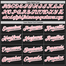 Load image into Gallery viewer, Custom Black Medium Pink-White Authentic Baseball Jersey