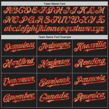 Load image into Gallery viewer, Custom Black Camo-Red Authentic Baseball Jersey