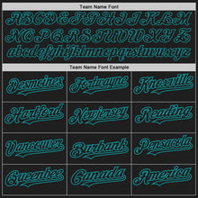Load image into Gallery viewer, Custom Black Hot Pink-Teal Authentic Baseball Jersey