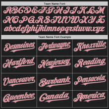 Load image into Gallery viewer, Custom Black Medium Pink-Steel Gray Authentic Baseball Jersey
