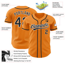 Load image into Gallery viewer, Custom Bay Orange Black-White Authentic Baseball Jersey