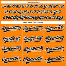 Load image into Gallery viewer, Custom Bay Orange Black-White Authentic Baseball Jersey