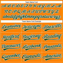 Load image into Gallery viewer, Custom Bay Orange Green-White Authentic Baseball Jersey