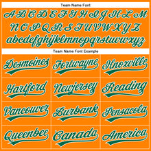 Load image into Gallery viewer, Custom Bay Orange Kelly Green-White Authentic Baseball Jersey