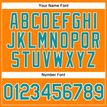 Load image into Gallery viewer, Custom Bay Orange Teal-White Authentic Baseball Jersey