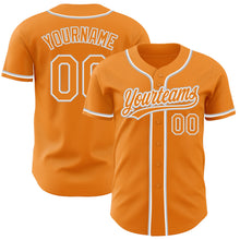 Load image into Gallery viewer, Custom Bay Orange White-Gray Authentic Baseball Jersey