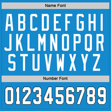 Load image into Gallery viewer, Custom Blue White-Black Hockey Jersey