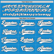 Load image into Gallery viewer, Custom Blue White-Black Hockey Jersey